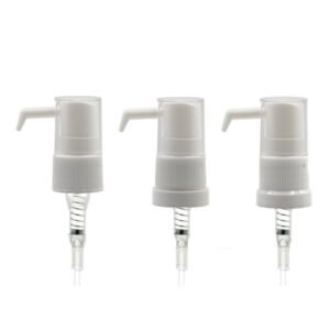 Cream pump with bent nozzle