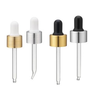 Plastic Aluminum droppers for cosmetic oil