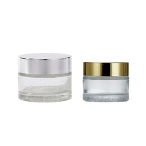 Luxury Glass jars with grid bottom