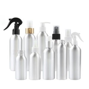 Aluminum bottles for cosmetics