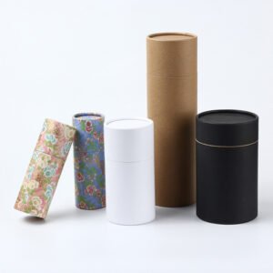 Cosmetics Tea Coffee Packaging Cardboard Cylinder Kraft Paper Tube