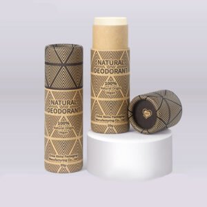 Eco Biodegradable Cardboard Container Deodorant Packaging Push Up Kraft Paper Tube