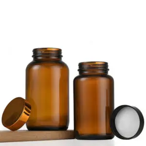 Wide mouth glass bottles for tablet